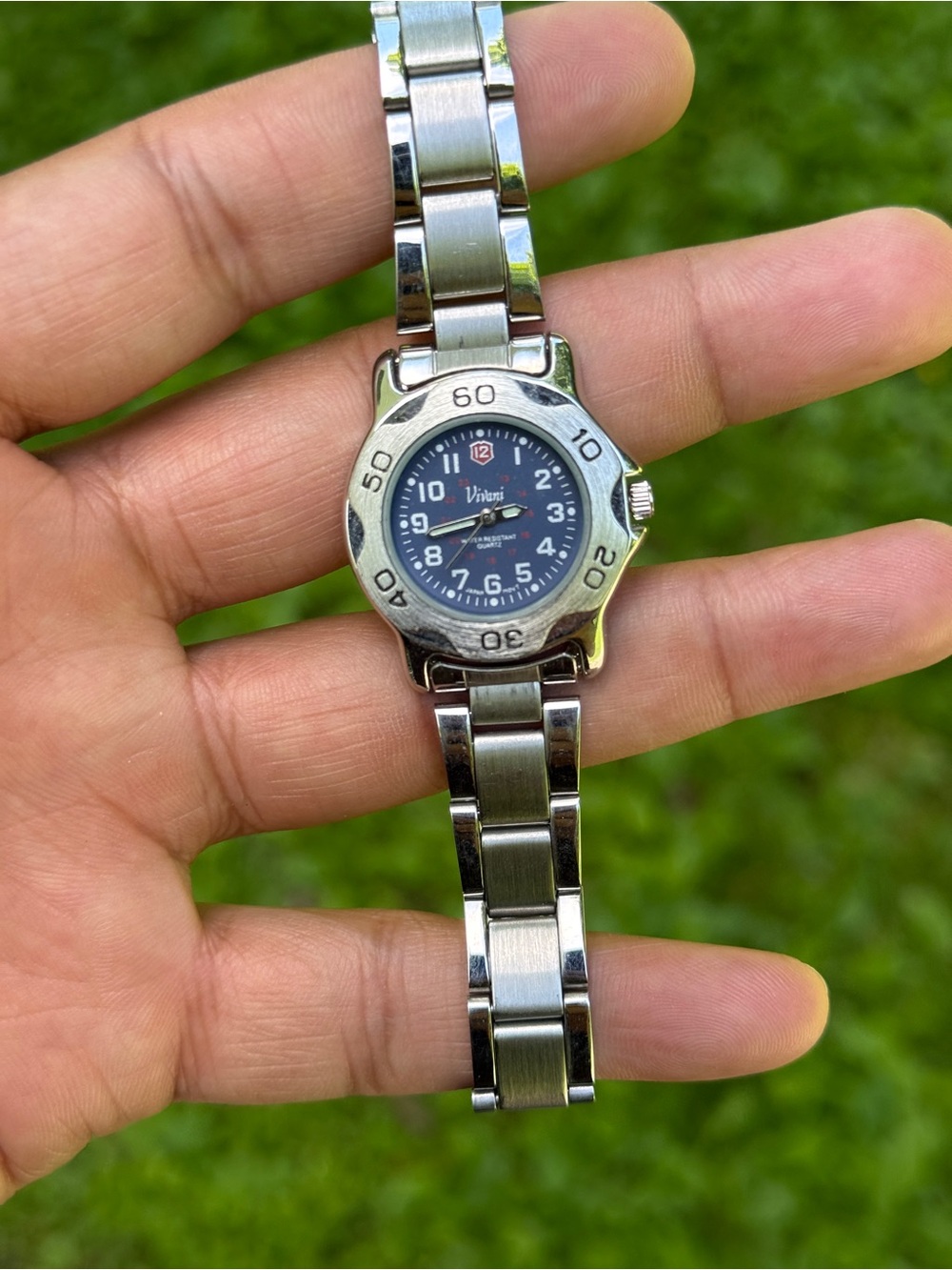 Vivani Stainless Steel Women's Watch - Silver with Black Dial